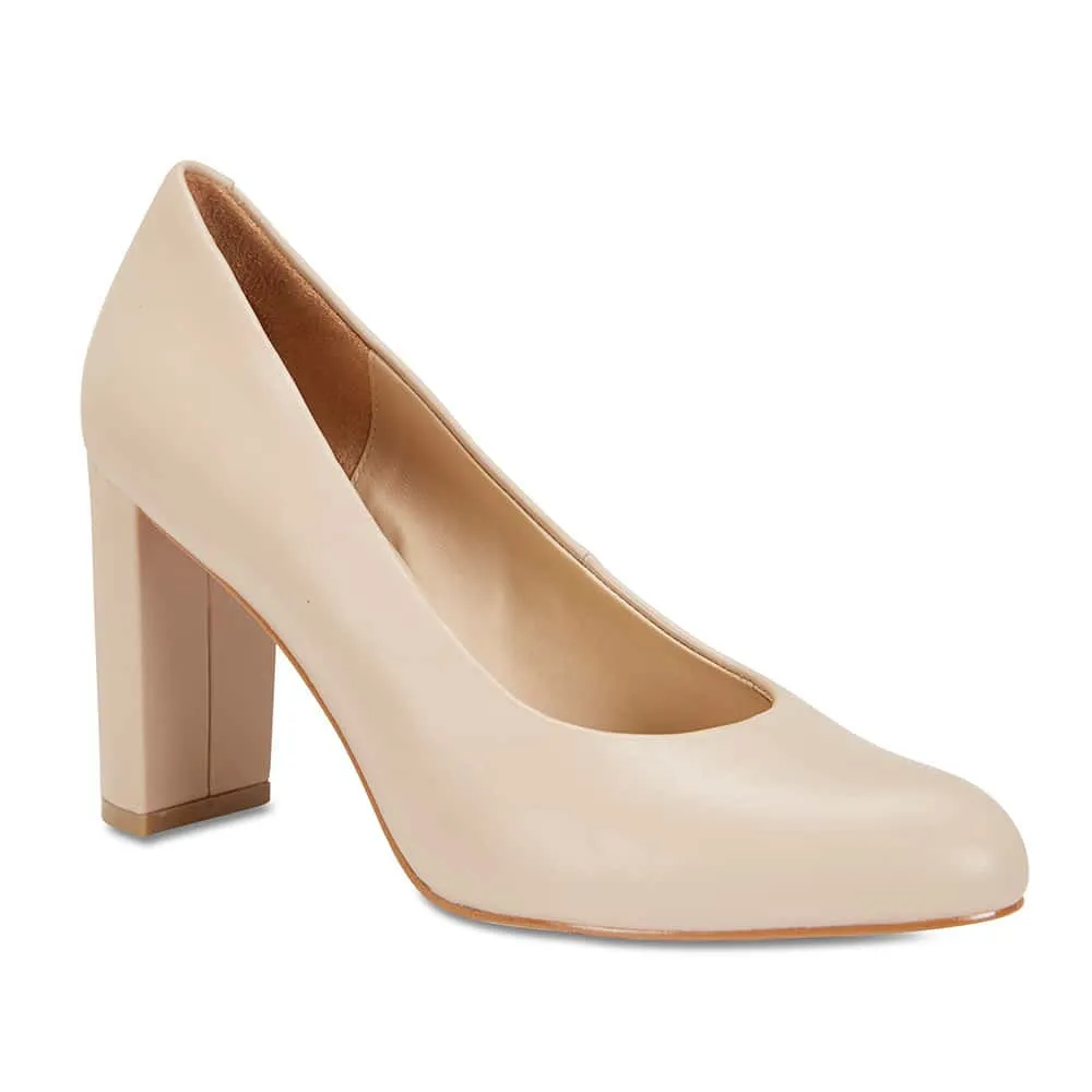 Epic Heel in Nude Leather