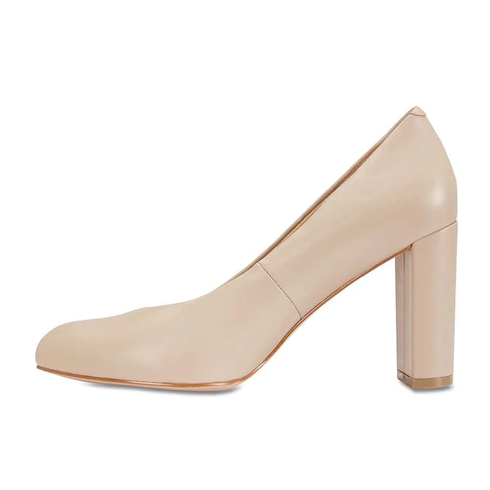 Epic Heel in Nude Leather