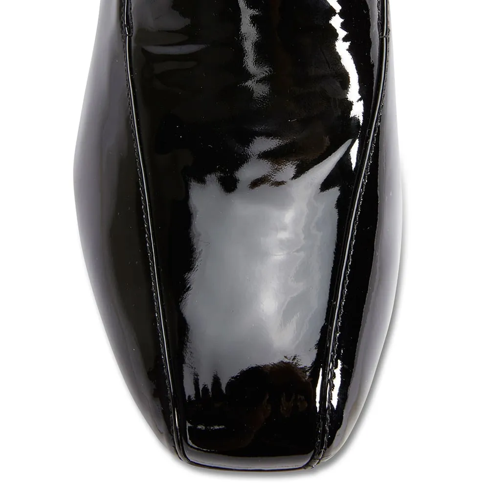 Erica Heel in Black Patent