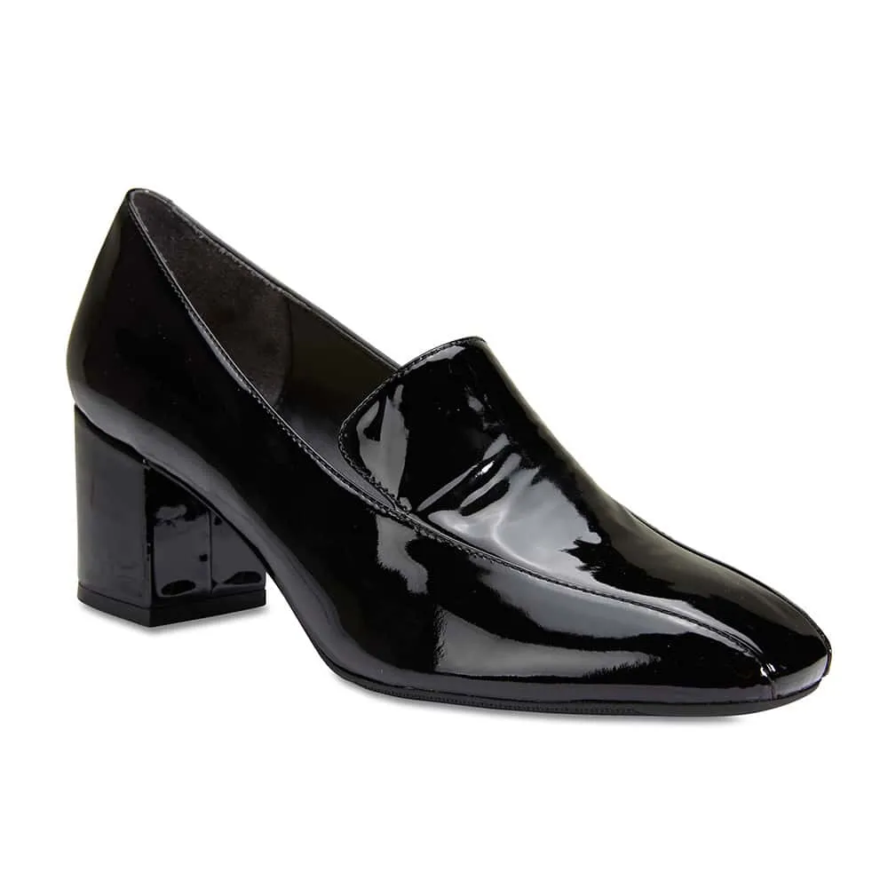 Erica Heel in Black Patent