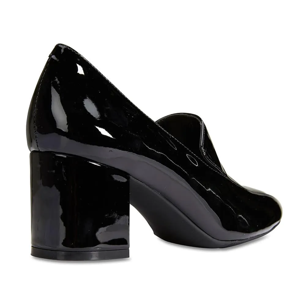Erica Heel in Black Patent