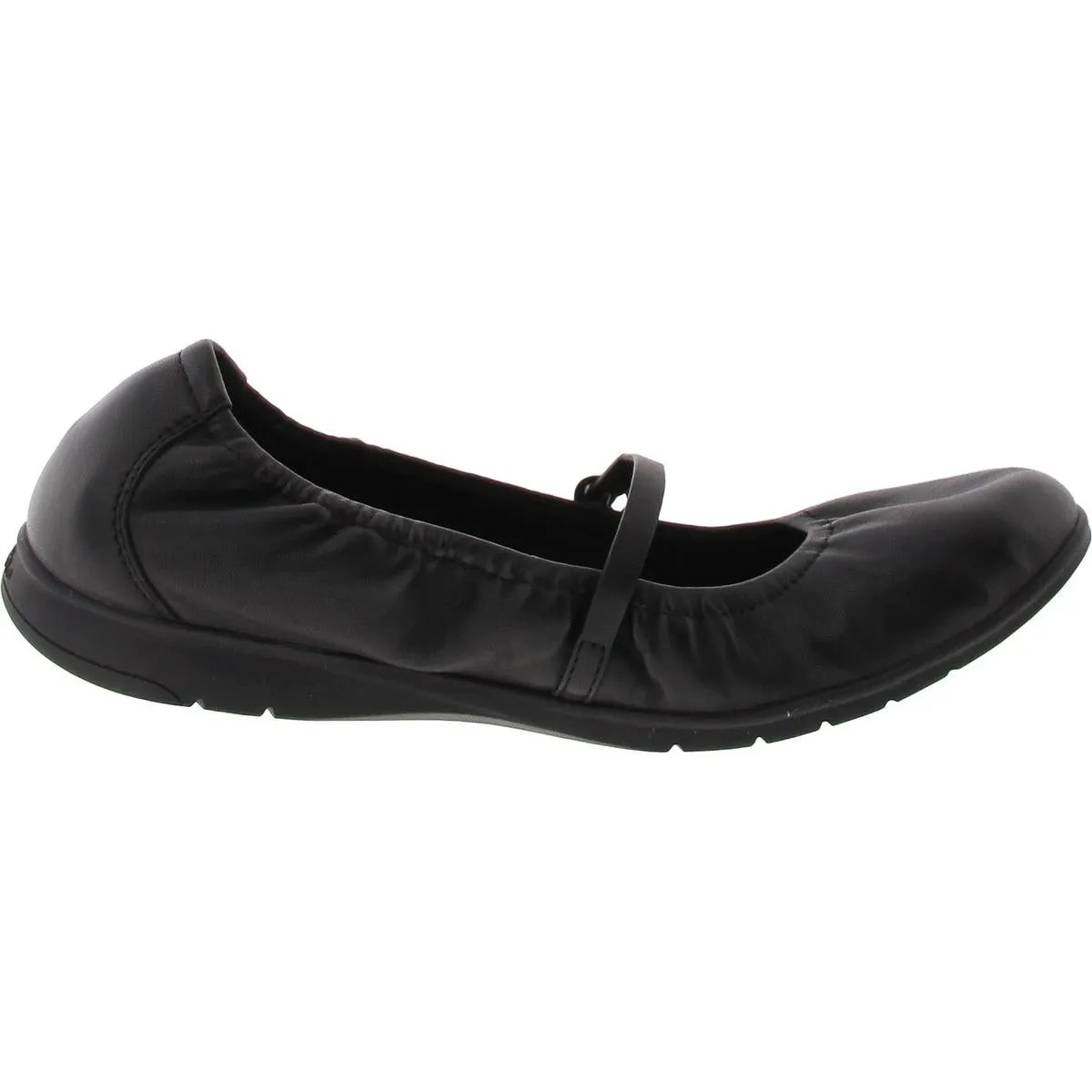 ETKORVINO Womens Buckle Leather Ballet Flats