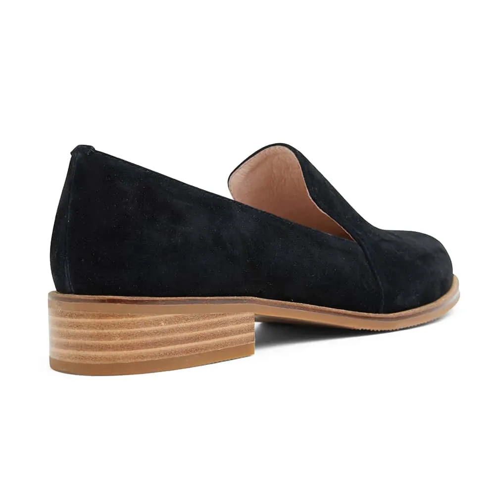 Everest Loafer in Black Suede