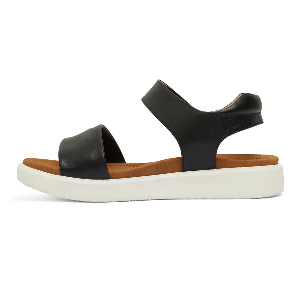 Falcon Sandal in Black Leather