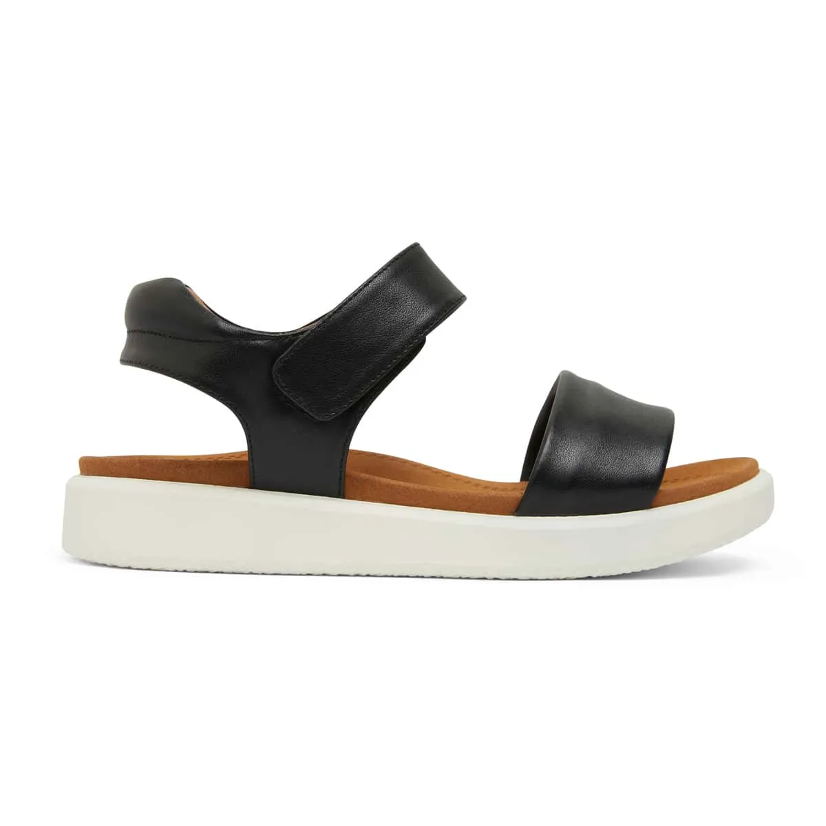 Falcon Sandal in Black Leather