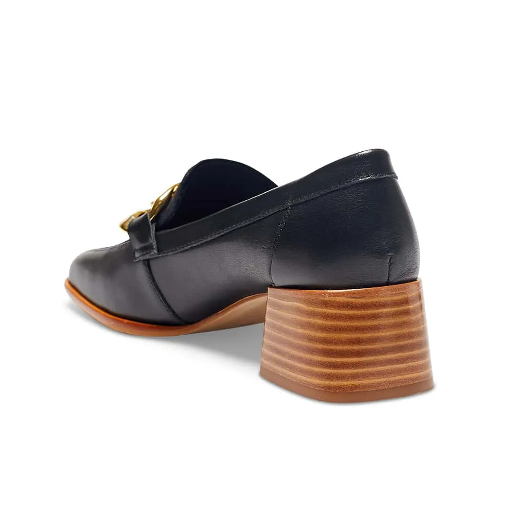 Fancy Loafer in Black Pony Leather