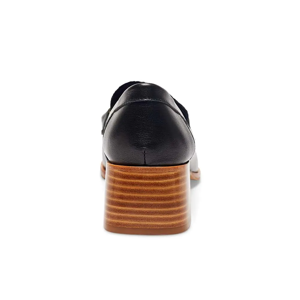 Fancy Loafer in Black Pony Leather