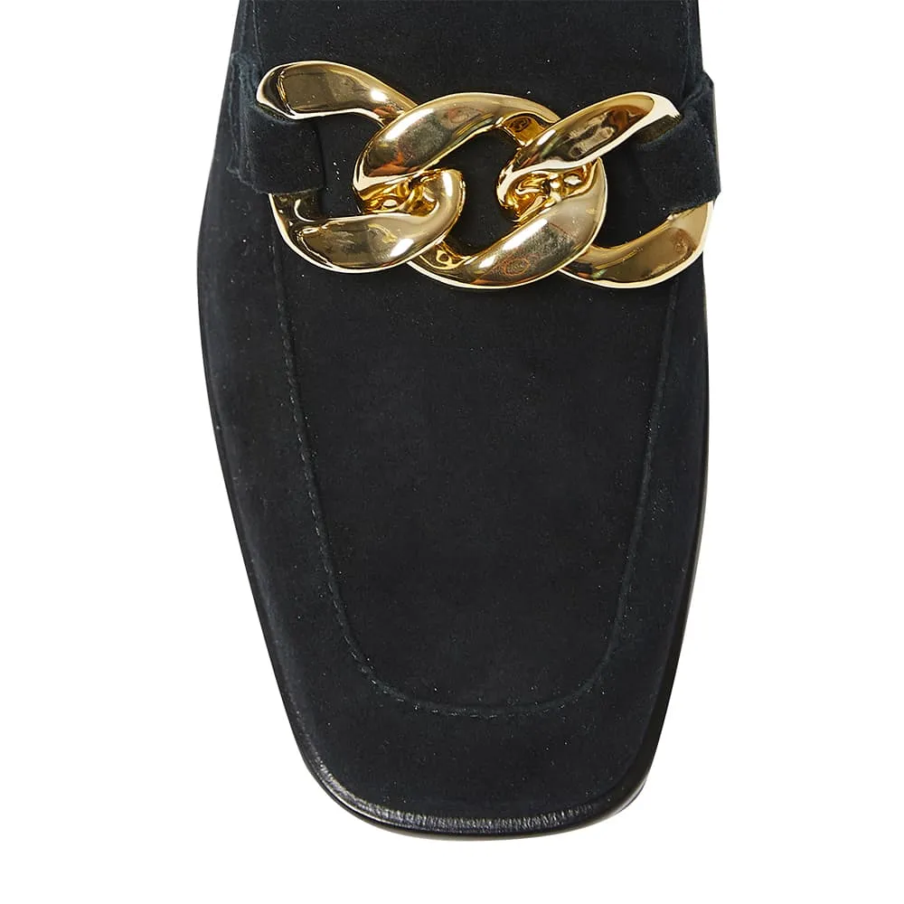 Fancy Loafer in Black Suede