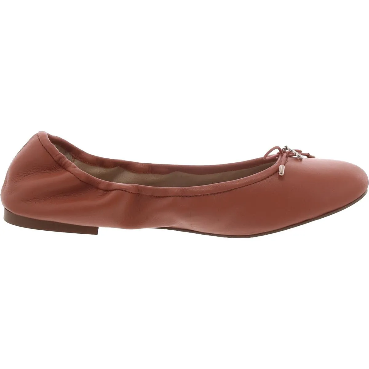 Felicia Womens Leather Round Toe Ballet Flats