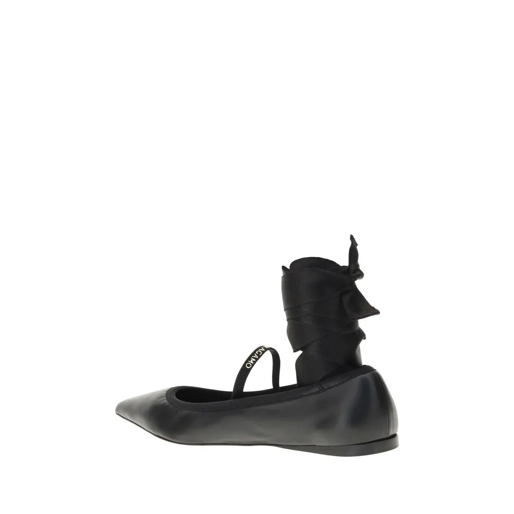 Ferragamo Ballerinas with Women's ribbon