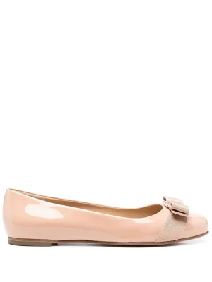 Ferragamo Women's Flat Shoes Powder