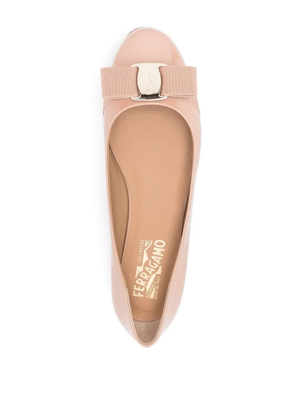 Ferragamo Women's Flat Shoes Powder