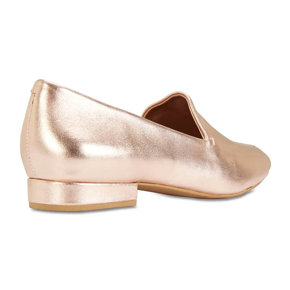 Fifi Loafer in Rose Gold Leather