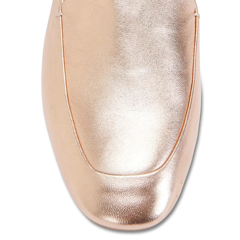 Fifi Loafer in Rose Gold Leather