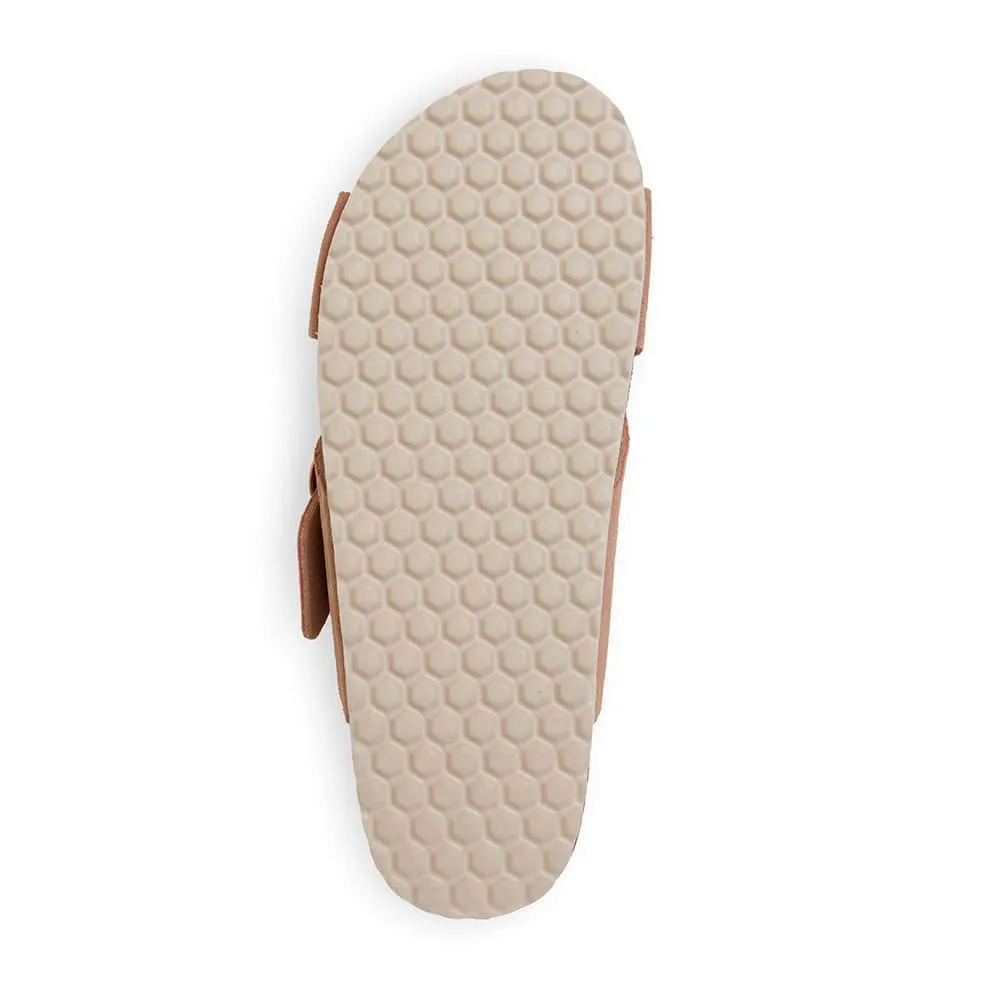 Fiji Slide in Pale Pink Suede Suede