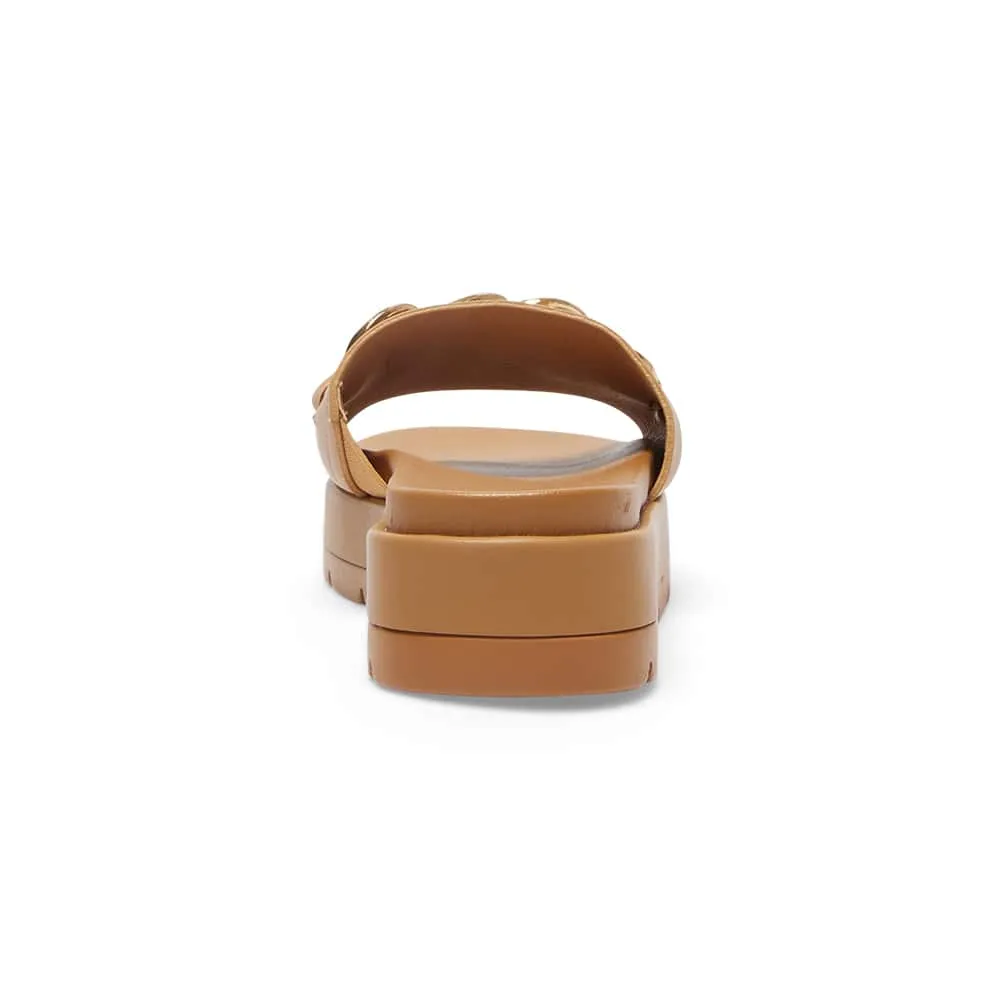 Fiona Slide in Tan Smooth