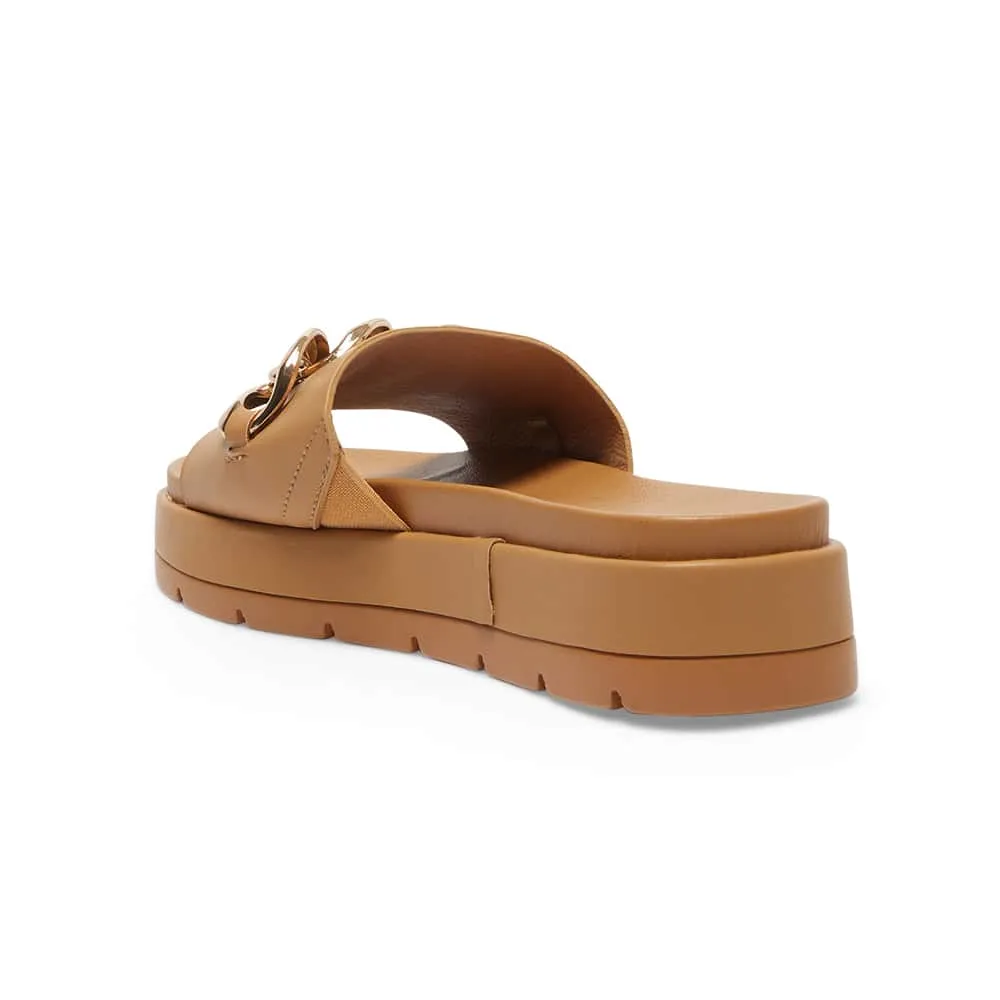 Fiona Slide in Tan Smooth