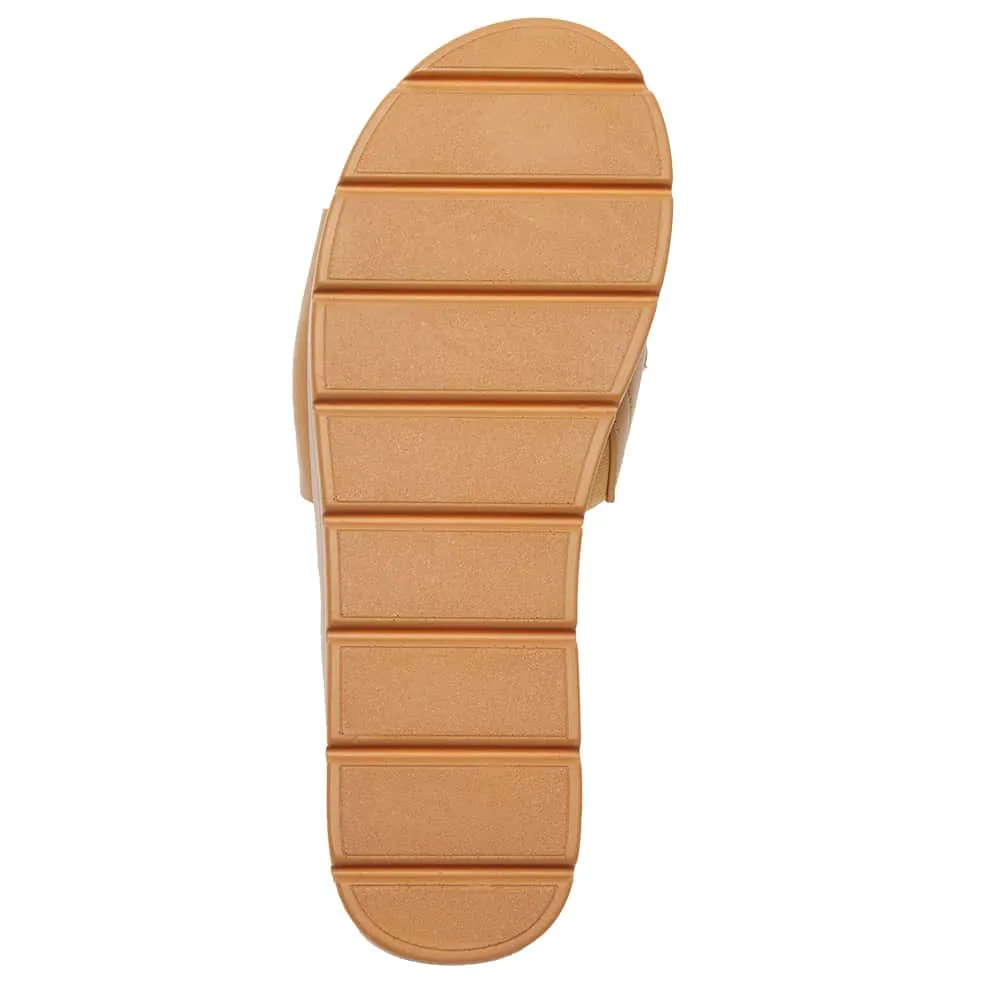 Fiona Slide in Tan Smooth