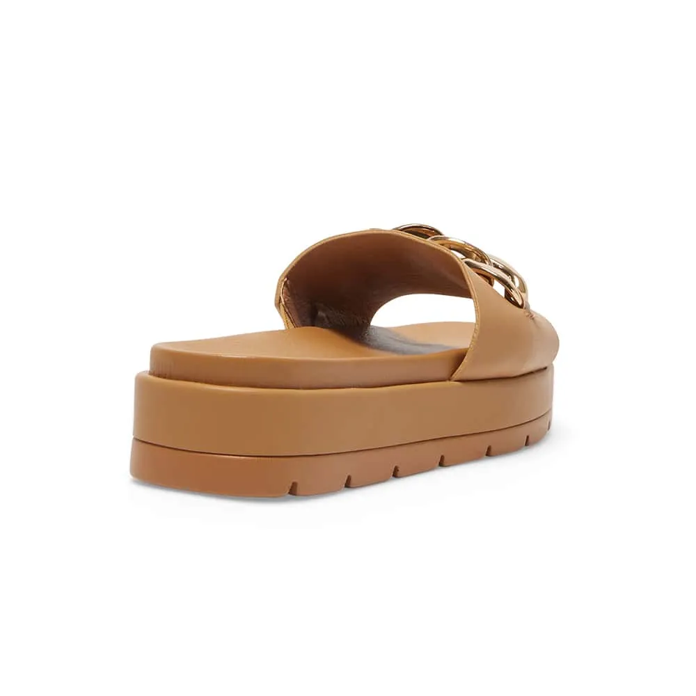 Fiona Slide in Tan Smooth