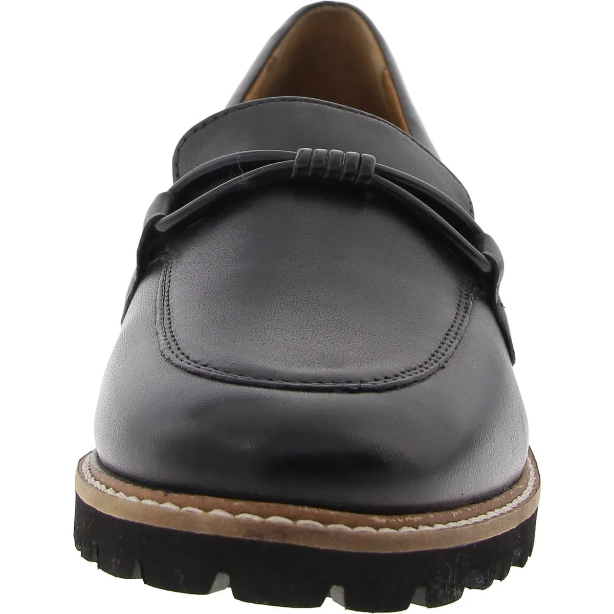 FIORA Womens Leather Trim Manmade Loafers