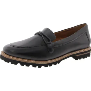 FIORA Womens Leather Trim Manmade Loafers