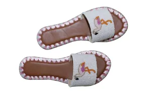 Flamingo Slides In White/multi/flamingo