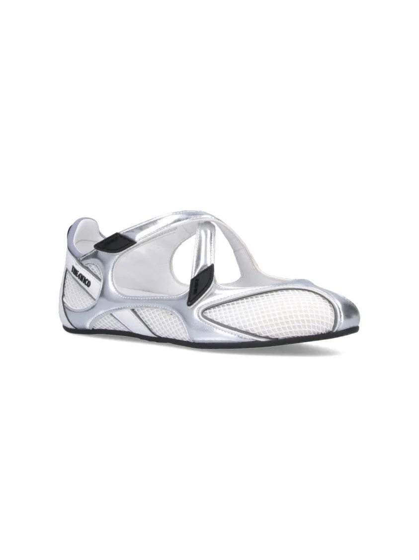Floor 01 Flat Ballet Shoes  White