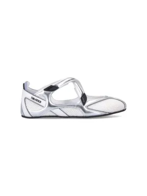 Floor 01 Flat Ballet Shoes  White