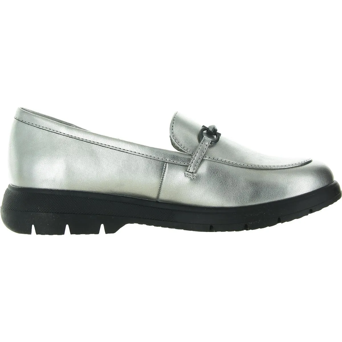 Flow Womens Comfort Insole Faux Leather Loafers