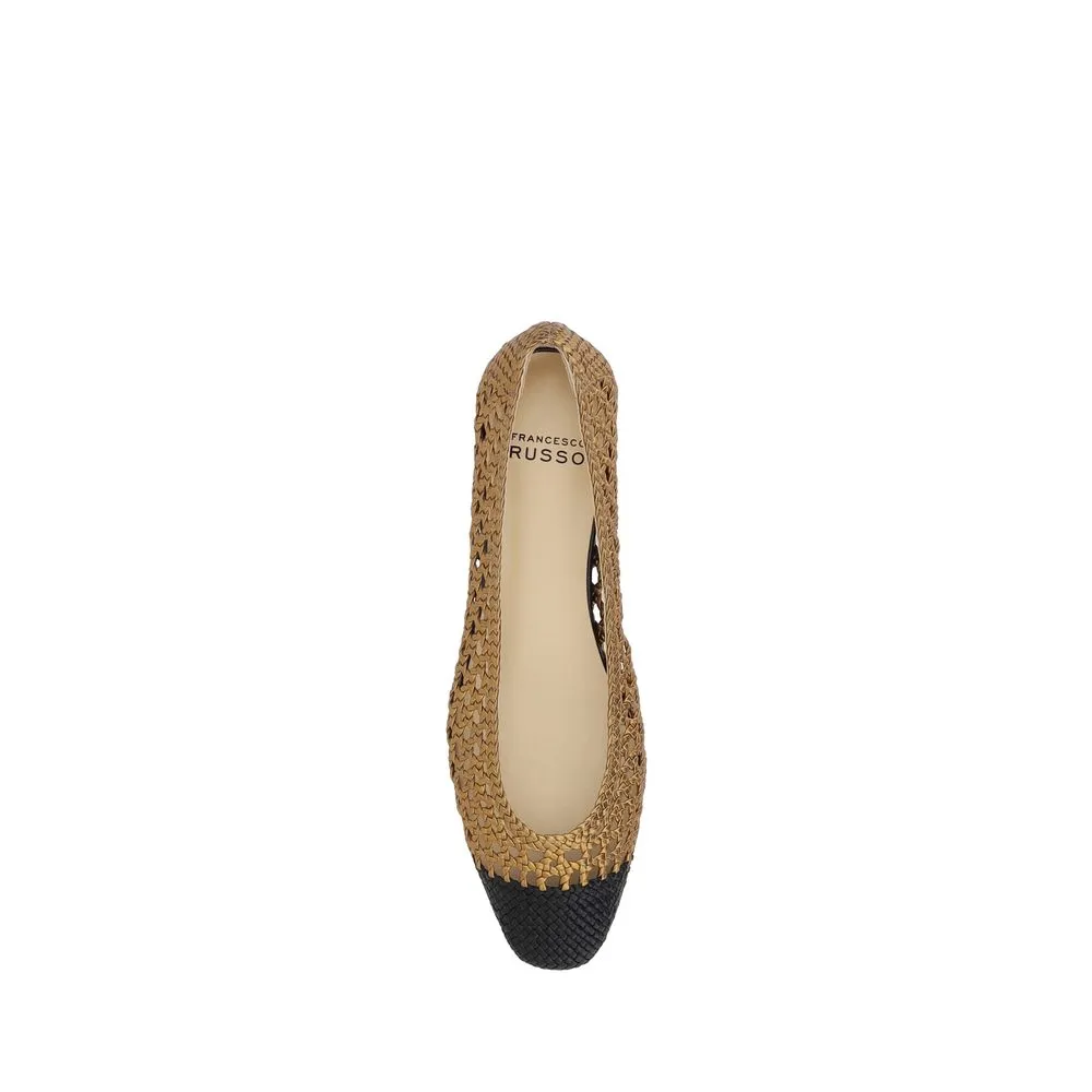 Francesco Russo Woven Women's Ballerinas