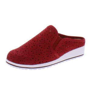 Freedom Womens Leather Slip On Slip-On Sneakers