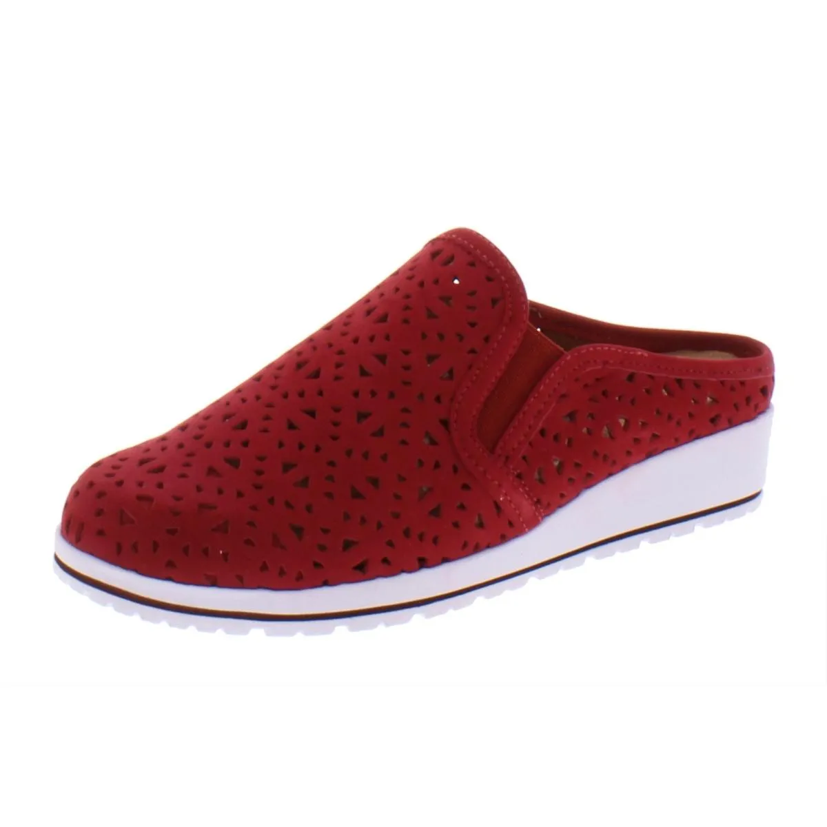 Freedom Womens Leather Slip On Slip-On Sneakers