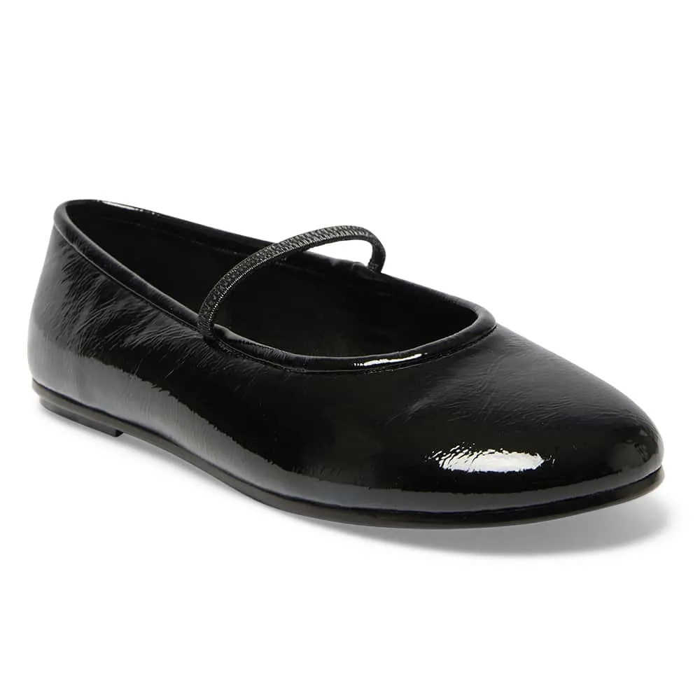 Frisco Flat in Black Patent