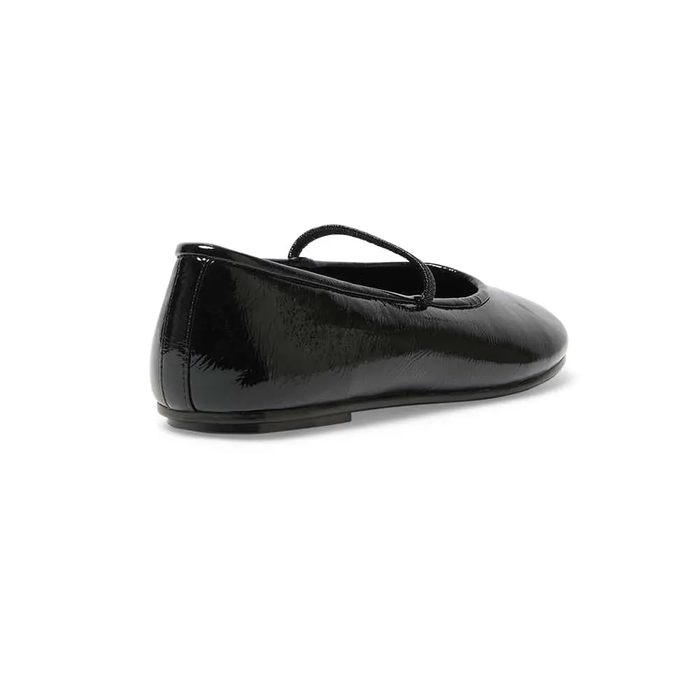 Frisco Flat in Black Patent