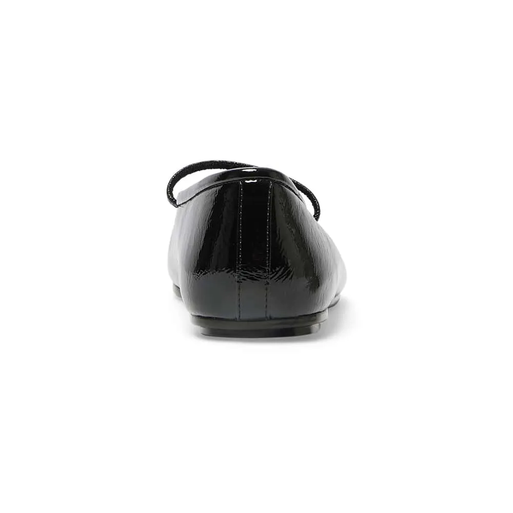 Frisco Flat in Black Patent
