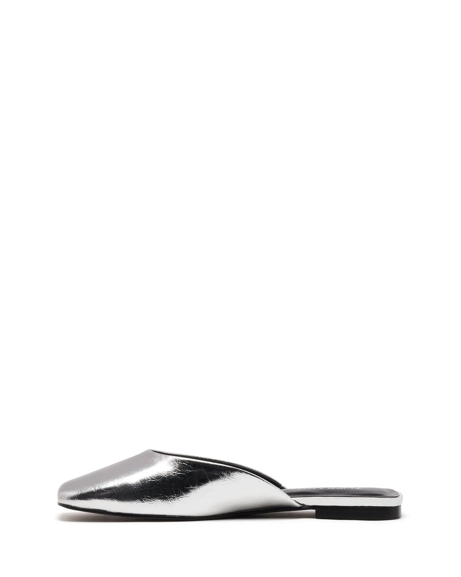 Gabbi Ballet Flat Silver Crinkle Metallic