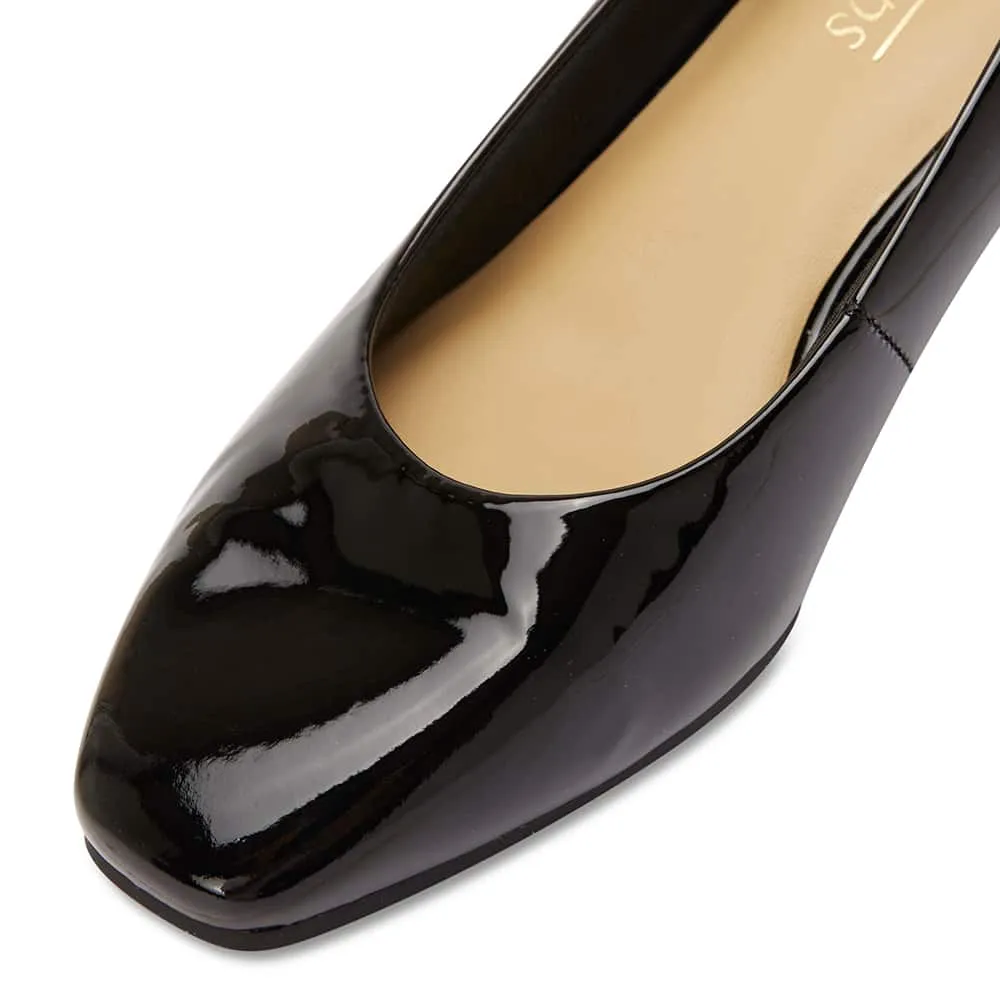 Gamma Heel in Black Patent