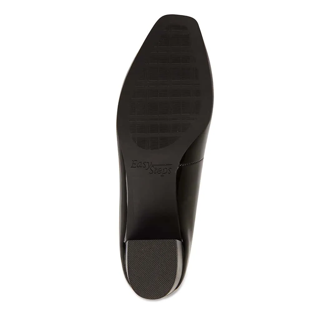 Gamma Heel in Black Patent