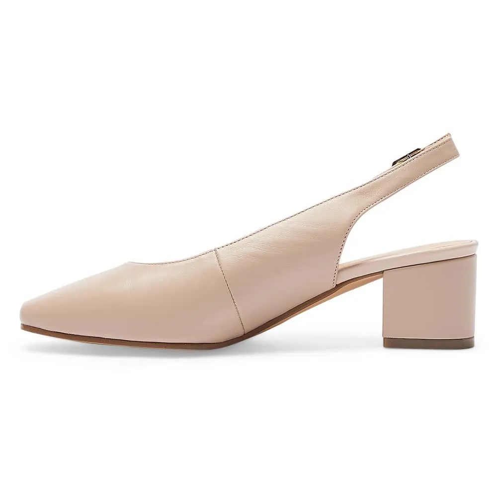 Garland Heel in Blush Leather