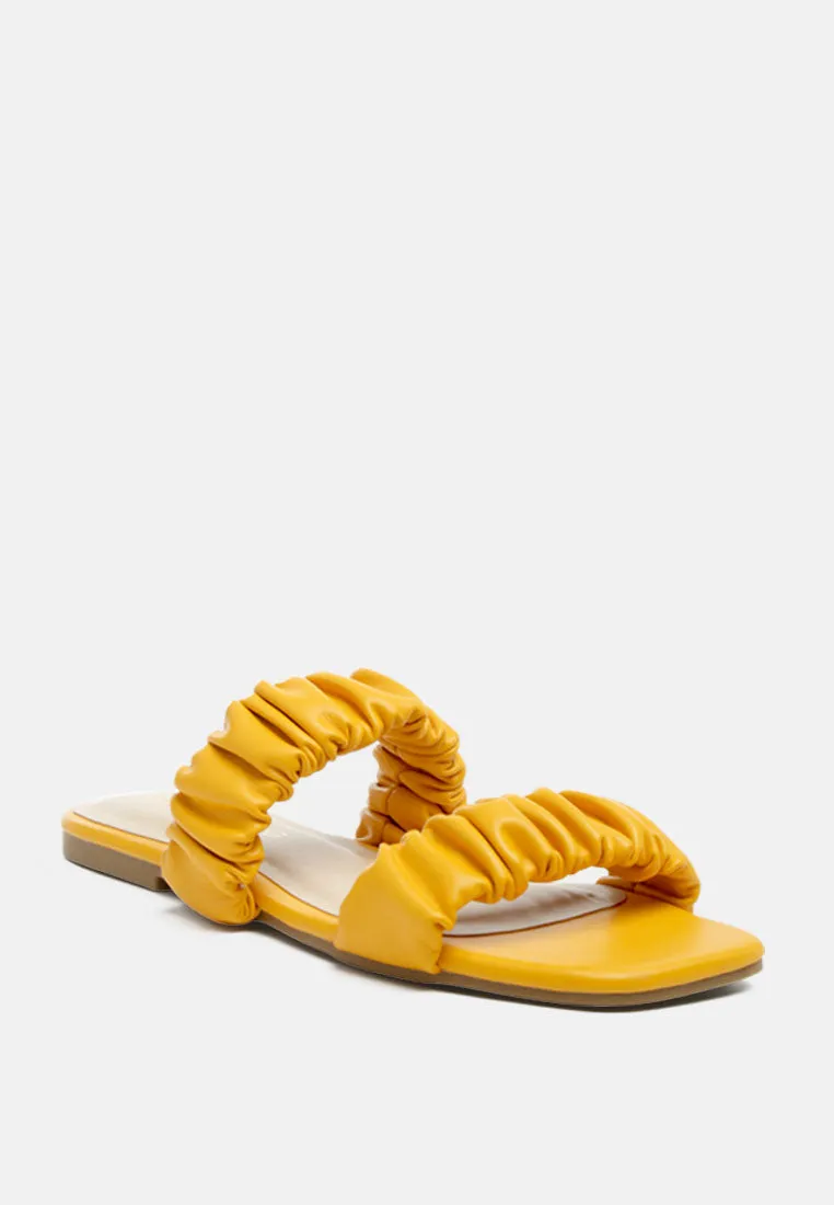 gather sparks strap slip-on flat