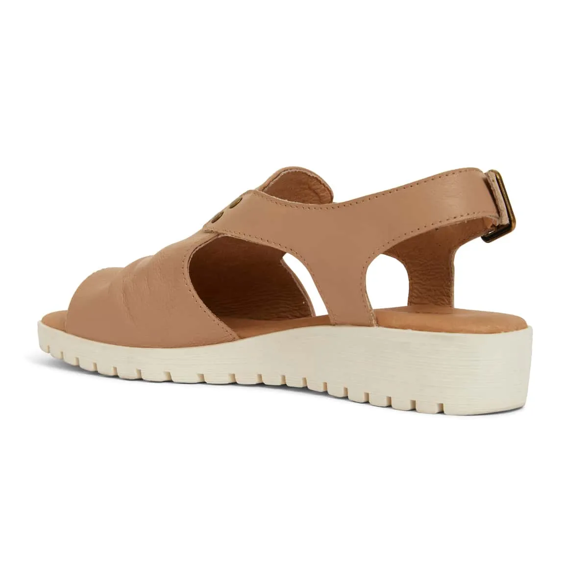 Gelato Sandal in Camel Leather