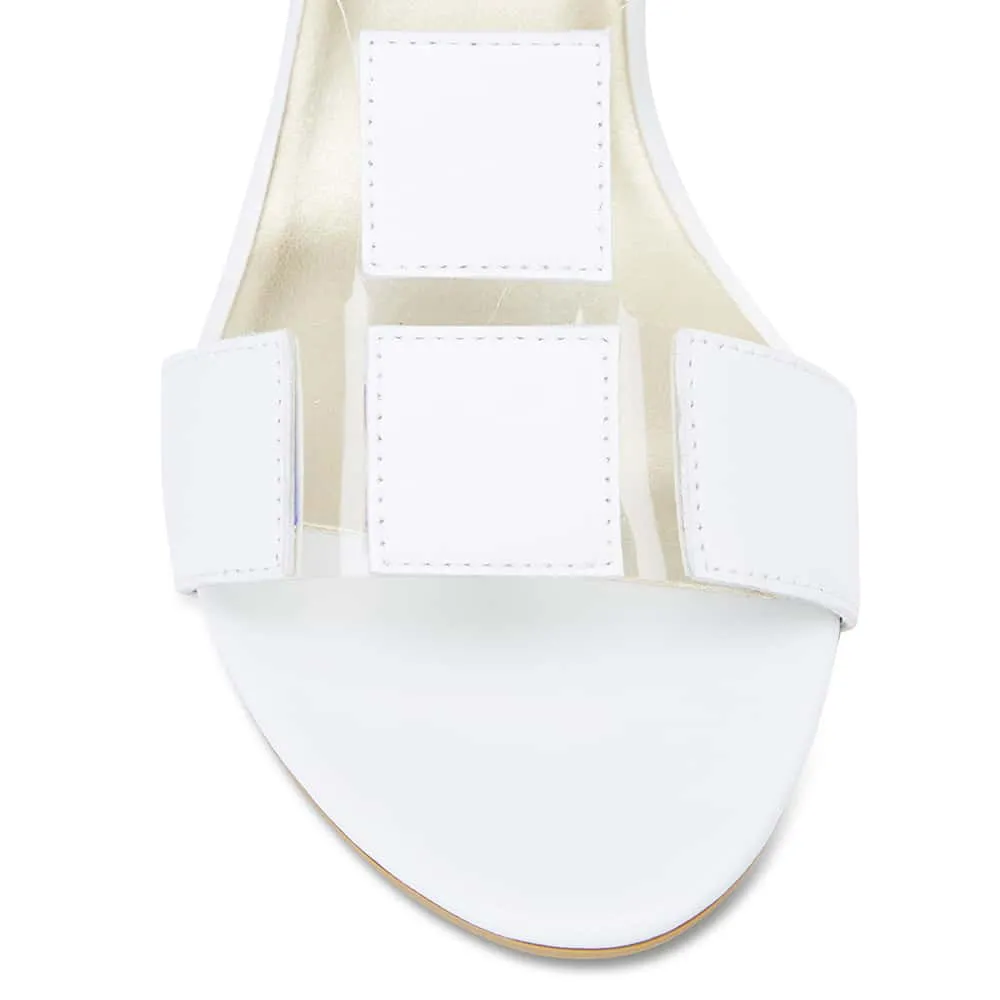Gigi Slide in White Smooth