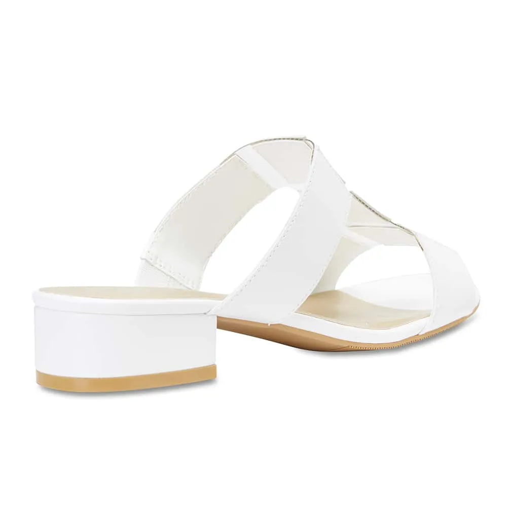 Gigi Slide in White Smooth