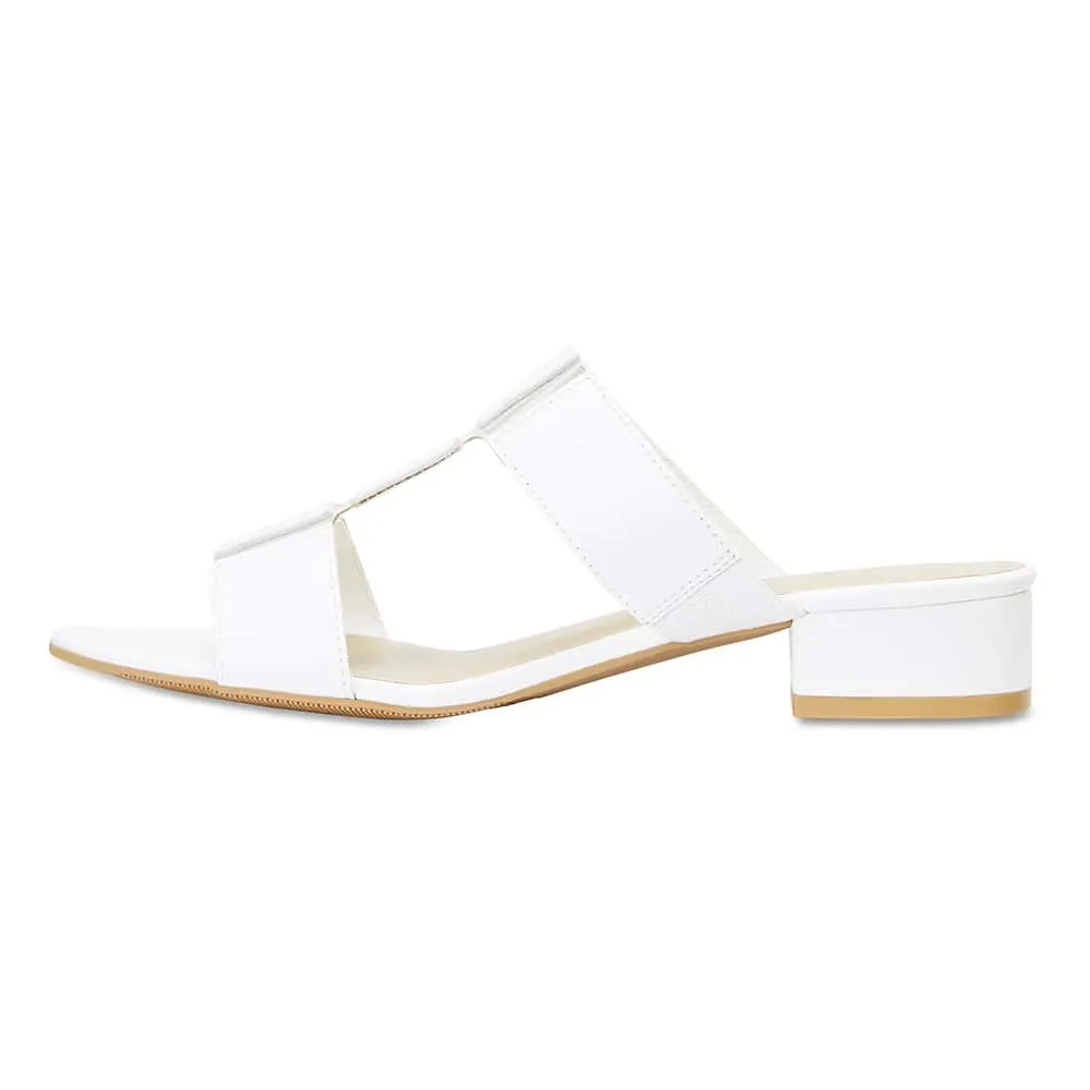 Gigi Slide in White Smooth