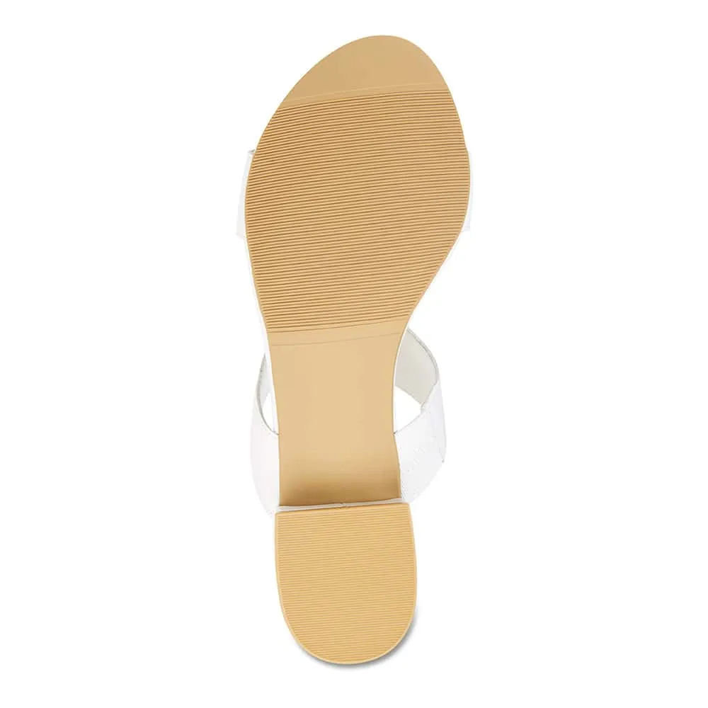 Gigi Slide in White Smooth