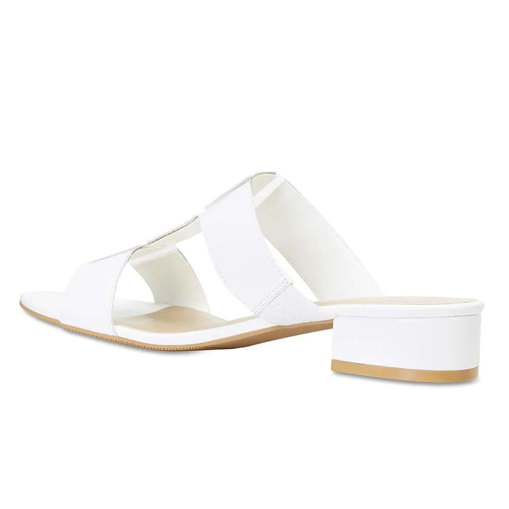 Gigi Slide in White Smooth