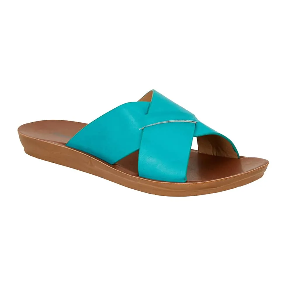 Gizmo Sandal in Turquoise Smooth