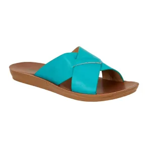 Gizmo Sandal in Turquoise Smooth