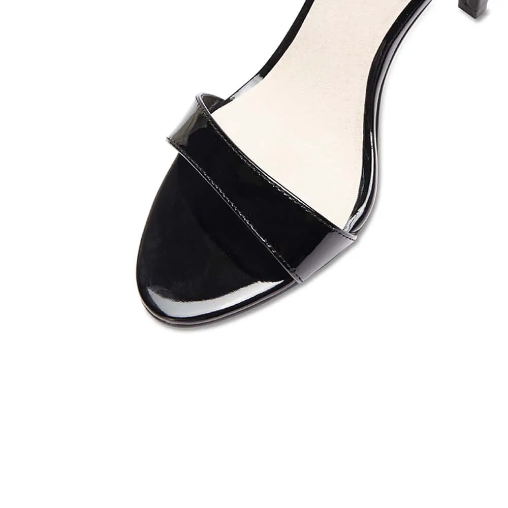 Goddess Heel in Black Patent