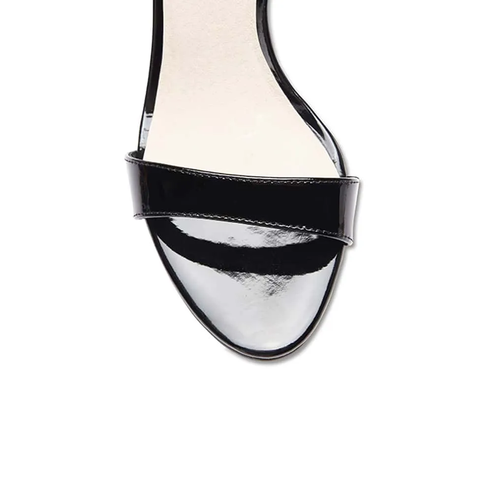 Goddess Heel in Black Patent